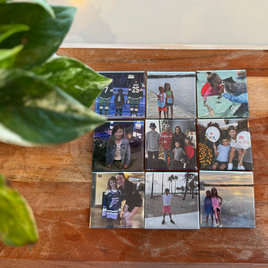 Set of 9 - Custom Photo Magnets