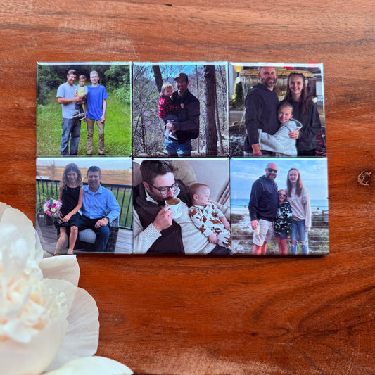 Set of 6 - Custom Photo Magents